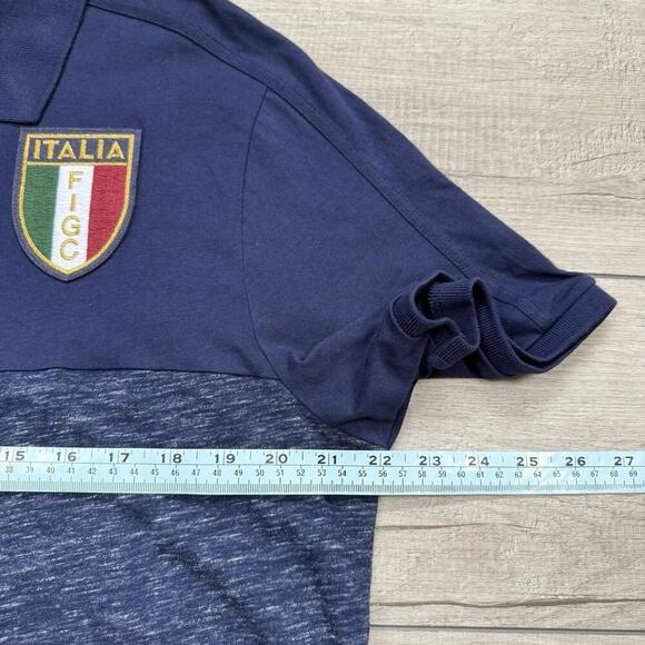 Puma Italia FIGC Navy Polo Shirt Men Sz XXL Soccer Fan Gear Euro Cup Team Jersey - Picture 3 of 7